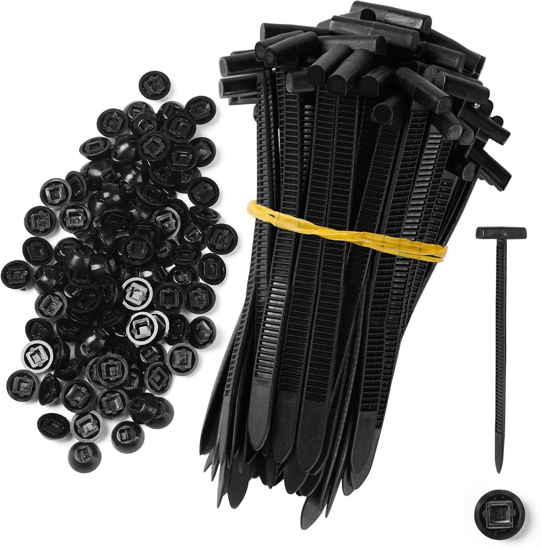 5 x 60 Pcs Nylon Universal Cable Tie Buckle - New Multifunctional Nylon Zip Ties Double Sided Buckle & Button Design Plastic Cable Ties Tool Fasteners Car Body UV Resistant Zipties for Car Daily Repair