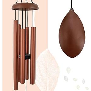 ASTARIN Wind Chimes for Outside Deep Tone,36 Inch Windchime Outdoors，Chimes for Outdoors,Sympathy Wind Chimes Memorial for Mom Dad，Red Copper