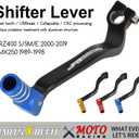 Motorcycle Gear Shift Lever Folding Shifter Pedal CNC for DRZ400 DRZ400S DRZ400SM DRZ400E 2000-2023 Dirt Bike Blue