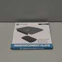 Steel Monitor Mount Reinforcement Plate for Thin Glass & Other Fragile Tabletop - Steel Bracket Plate Fits Most Desk Stand Grommet & C-Clamp Monitor Arm Mounts Installation Black MAAC-P