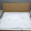 LOAAO 20x30 Inch White Metal Framed Bathroom Mirror for Wall, White Bathroom Vanity Mirror Farmhouse, Large Rounded Rectangle Mirror, Anti-Rust, Hangs Horizontally or Vertically