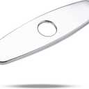 Kitchen Faucet Plate, VFAUOSIT Kitchen Sink Cover Stainless Steel Plate for 1 or 3 Hole Bathroom or Kitchen Sink Faucet 10 Inch Escutcheon Hole Covers Polished Chrome