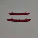 For Honda Civic 2022 2023 2024 Reflector Driver and Passenger Side | Pair | Rear | CAPA | Snap-In Attachment | Plastic | Red Lens | Replacement For HO1184119, HO1185119 | 33555-T20-A01, 33505-T20-A01