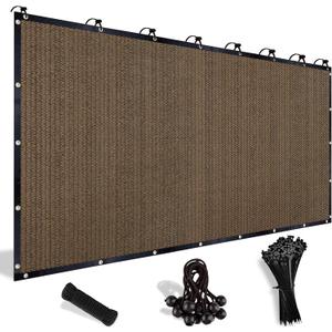 Shade&Beyond 90% Sun Shade Cloth with Grommets, 8' X 10' Pergola Shade Cover Canopy, Mesh Tarp Sun Screens for Patio, Outdoor, Garden, Backyard, Mocha