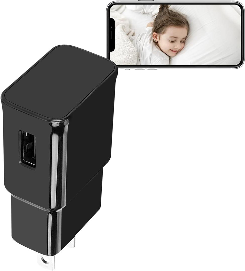 1080P USB Charger Camera,Indoor Phone Charger Camera or Home/Office/Nanny Surveillance Security Indoor