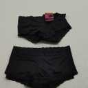 Maidenform Women's Underwear, Microfiber with Lace Boyshort Panties, One Fab Fit, 2-Pack Small