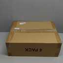 4 Pack Stackable Closet Storage Basket - Stackable Storage Bins, Multifunctional & Foldable Closet Organizer, Wardrobe Cupboard Space-Saving Clothes Storage Hat Organizer, White