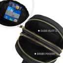 2 x Fashion Belt Bag Waist Pack Sling Waist Bag Sling Chest Waist Pack with Ajustable Strap Small Fashion Sling Pack Causal Travel Black