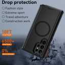 Magnetic Case for Galaxy S22 Ultra 5G case,Samsung S22 Ultra Heavy Duty case,[Military Grade Protective ],[Shockproof] [Dropproof] [Dust-Proof], (Black-MAG)