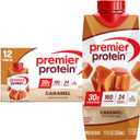 Premier Protein Shake, Caramel, 30g Protein, No Added Sugar, 24 Vitamins & Minerals to Support Immune Health, 11 fl oz, 12 Pack (EXP 05/24/26)