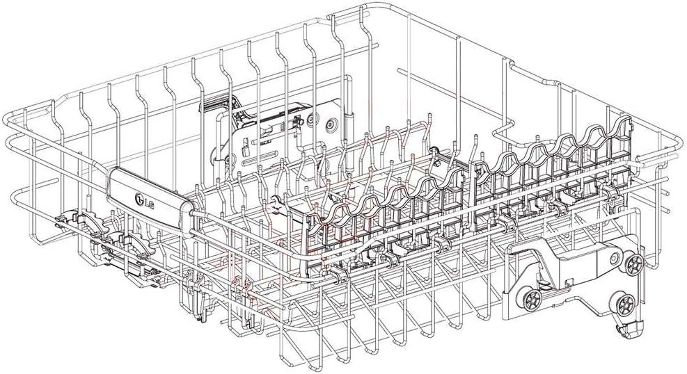 LG AHB32983760 Genuine OEM Rack Assembly for LG Dishawashers