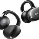 EarFun Clip 2 Open Ear Earbuds, Clip On Headphones, LDAC, Hi-Res Audio, 12mm Titanium Driver, 4 Mics AI Clear Call, AI Translation Earbuds, Secure Fit, 40H Playtime, Bluetooth 6.0 for Running, Workout, Black 