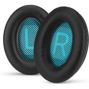 Replacement Earpads for Bose QuietComfort QC 15 25 35 Premium Ear Pads QC15 QC25 QC35 AE2 & SoundLink, Memory Foam, Soft & Long Lasting by Brainwavz