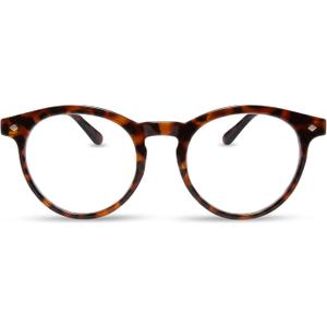 2SeeLife Large Round TR-90 Reading Glasses for Men & Women – Medium-Large Fit, Durable, Spring Hinges, Blue Light Readers, Brown Tortoise, +2.75