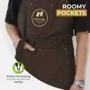 Essential Chef Baking Apron - Professional and Durable for Cooking - Cotton Kitchen Apron - Adjustable by Cook'n'Chic (Brown)