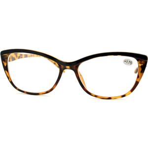PASTL Clear Lens Glasses With Bifocal Reading Lens Womens Rectangular Cateye (Tortoise, 1.75)
