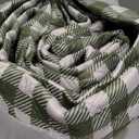 Genovega Waterproof Picnic Blanket Beach Outdoor Camping Mat Extra Large Foldable Cute Big Travel Essential Accessories Gift Park Patio Lawn Garden Grass Ground PlayMusic Festival Concert Must Have (6'8" x 6'8" (Square), Green and White)