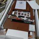 Crosley Furniture Full Size Stone Top Rolling Kitchen Island Storage Cart, Microwave Stand, Spice Rack, Mahogany