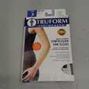 Truform Lymphedema Compression Arm Sleeve, 20-30 mmHg Post Mastectomy Support, Dot Top Grip Band, Beige, Medium (Medium (1 Pair))