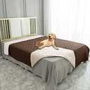 Ameritex Waterproof Dog Bed Cover Pet Blanket for Furniture Bed Couch Sofa Reversible (82x120 Inch (Pack of 1), Chocolate+beige)