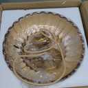 Mgcanyu Amber Glass Pendant Lights, 11.8" Brushed Gold Lighting Glass Light Fixtures Modern Amber Chandelier Vintage Hanging Ceiling for Kitchen Island Dining Room Restaurant Bedroom Foyer Entryway