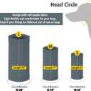 2 x MAMORE Dog Calming Hoodie, Dog's Ear Muffs Head Cover for Anxiety Relief, Grooming and Force Drying Protection, Noise Canceling for Dogs (Light Blue, Small)