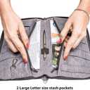 Valante Premium Family Travel Document Organizer Capacious RFID Passport Holder Wallet (Large, gray)