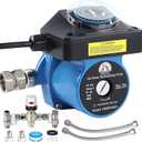 Instant Hot Water Recirculating Pump Kit for Tank Water Heater, Circulation Pump for House with 304 Stainless Steel Adjustable Bypass Valve and Timer, Replace 595916 0955805