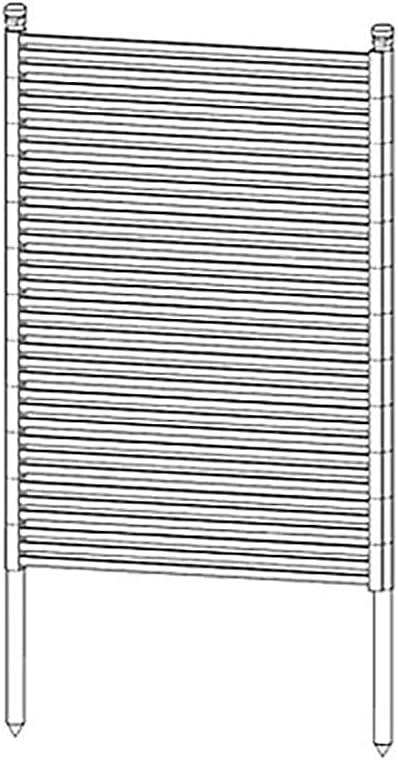 Patio Privacy Fence Screen, Outdoor Metal Slatted Decorative Privacy Screen and Panels Freestanding for Patio Divider, Decorative Slatted Fencing (6x3FT / 180x90cm)