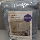 Dusty Blue Blackout Curtains for Living Room 84 Inch Length 2 Panel Farmhouse Linen Textured Thermal Darkening Blocking Light Blue Curtain Drapes for Bedroom Grayish Blue Grey 52x84 Long Back Tab
