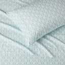 Amazon Basics Breathable, Lightweight Brushed Microfiber 3 Piece Bed Sheet Set with 14-Inch Deep Pockets, Wrinkle-Resistant, Twin XL, Aqua Fern, Printed