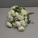4 Bundles Artificial Peonies Silk Flowers, White Faux Peony Bouquet Florals Arrangements Decor for Farmhouse Home Boho Wedding Table Centerpiece, Fake Plastic Flowers Bulk Vase Decoration (White)