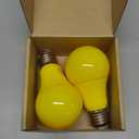 JAHEKS LED Yellow Bug Light Bulbs for Outdoor Indoor Porch, 9W LED Color Bulb for Outside, 60W Equivalent, 2000K Amber Light Bulb, Ideal for Bedroom, Patio, Deck, Backyard, Hallway, 2-Pack
