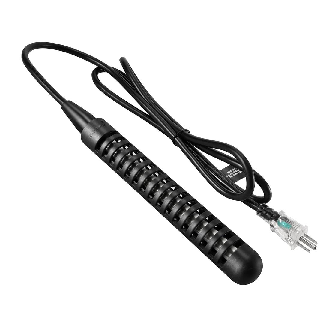 GRILLME 1000W Immersion Water Heater,Fully Submersible Portable Electric Heater,5 Galons Bucket Heater,100% Waterproof,Easy and Convenient to Use