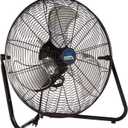 B-Air Firtana 20" High Velocity Electric Garage Floor Fan for Industrial and Home Use with 3-Speeds and Tilt Adjustable Fan Head, SAFF-20, Black