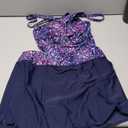 Women Tankini Swimsuits with Shorts - Two Piece Tummy Control Bathing Suits Top with Two Pockets Bottom Swimwear, Large