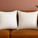 Trendy Home 22x22 Throw Pillow Insert (Set of 2, White) Bed and Couch Pillows Stuffer Hypoallergenic, Decorative Home Indoor Outdoor Sofa Pillow Filler (Machine Wash, Pack of 2)