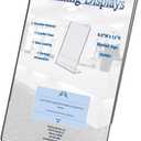 Dazzling Displays Clear Acrylic Slanted Sign Holder 8.5 x 11 - Clear Slanted Picture Frame Holder for Office, Retail, Tradeshow and Home Use (3-Pack)