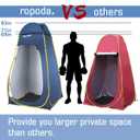 ROPODA Pop Up Tent 83inches x 48inches x 48inches, Upgrade Privacy Tent, Porta-Potty Tent Includes 1 Removable Bottom, 8 Stakes, 1 Removable Rain Cover, 1 Carrying Bag, 82.6" H X 47.2" L X 47.2" W