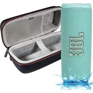 JBL Flip 6 - Waterproof Portable Bluetooth Speaker, Powerful Sound and deep bass, IPX7 Waterproof, 12 Hours of Playtime with Megen Hardshell Case - Teal