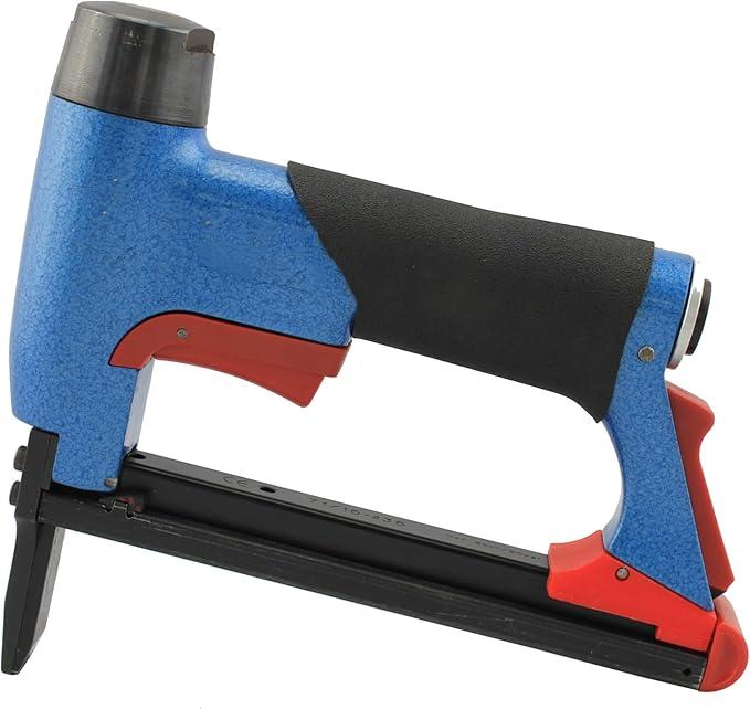 Pneumatic Nail Gun Combo Kit 1/2 Inch Pneumatic Nail Gun Air Stapler Kit Furniture Staple Gun Hand Tacker Flooring Framing Nailers Woodworking Tools with Box Ergonomic and Lightweight