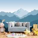 Jdayda Modern Mountain Wallpaper Natural Landscape Woodland Lake 106" x 75"