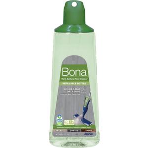 Bona Multi-Surface Hard Floor Cleaner Spray Mop Cartridge - 34 fl oz - Unscented - Refillable - Residue-Free Floor Cleaning Solution for Bona Spray Mops - Stone, Tile, Laminate, and Vinyl Floors (Green)