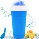 Magic Slushy Maker Squeeze Cup Slushie Maker, Homemade Milk Shake Maker Cooling Cup Squee DIY it for Everyone (Blue)