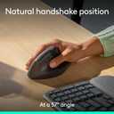 Logitech Wave Keys & Lift Vertical Mouse - Ergonomic Wireless Keyboard and Mouse Combo - with Cushioned Palm Rest, Easy-Switch, Bluetooth, for Multi-OS, Windows/Mac - Graphite