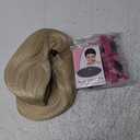 Long Blonde Cosplay Wig for Women with Bandana Sunglasses and Earrings Middle Part Blond Wavy Synthetic Hair Wigs for Womens Costume Halloween Party Daily Wear