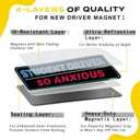 5PCS Student Driver Car Magnets, Funny Reflective Magnetic Bumper Sticker Set, Removable Novice Rookie Safety Attention Sign for Accessories Bumper, 10 x 3.5 Inch (Student Driver)