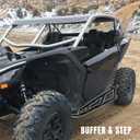 Nerf Bars Rock Sliders for Can Am Maverick X3 17-24, Combined Side Bumper Protector Side Steps Frame Brush Guard Nerf Bars Tree Kickers for Can-Am Maverick X3 Turbo R RR 2017-2024 Accessories