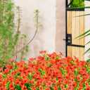 Artificial Flowers for Outdoors, Fall Mums UV Resistant for Thanksgiving Days, Fall, Home Decoration12 Bundles, Orange Green