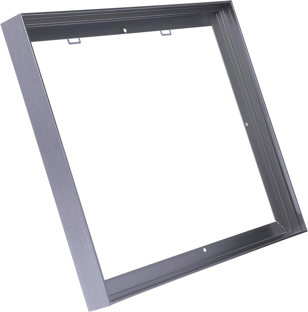 CANFRAVAS Canvas Frame 24x24, DIY Metal Canvas Floating Frame, Canvas Floater Frame for 0.6"-0.9" Deep Canvas Painting (Grey,24"x24")